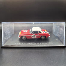 Load image into Gallery viewer, Universal Hobbies Eagle's Race 1966 M.G.B Marathon de la Route #47 Red 1092 1:43 Die Cast Model