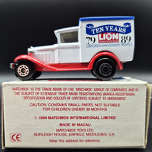 Load image into Gallery viewer, Matchbox 1989 Ford Model A Van Lion Group White Series 1-75 MB38 Limited Edition - Boxed