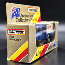 Load image into Gallery viewer, Matchbox 1987 Ford Model A Van Kellogg's Blue Series 1-75 MB38 Limited Edition - Boxed