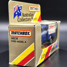 Load image into Gallery viewer, Matchbox 1987 Ford Model A Van Kellogg's Blue Series 1-75 MB38 Limited Edition - Boxed