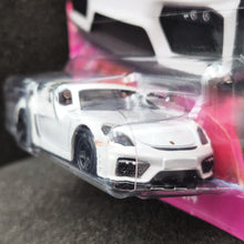 Load image into Gallery viewer, Hot Wheels 2024 Porsche 718 Cayman GT4 White Fast & Furious - Women Of Fast Series 3/5 New Long Card