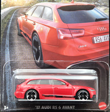 Load image into Gallery viewer, Hot Wheels 2024 '17 Audi RS 6 Avant Red Hot Wagons 5/5 New Long Card