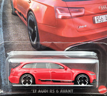 Load image into Gallery viewer, Hot Wheels 2024 '17 Audi RS 6 Avant Red Hot Wagons 5/5 New Long Card