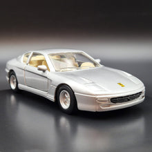 Load image into Gallery viewer, Maisto 1992 Ferrari 456 GT Silver 1:39 Shell Collezione Die Cast Car