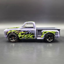 Load image into Gallery viewer, Hot Wheels 2018 Custom '69 Chevy Pickup Purple #11 HW Flames 1/10