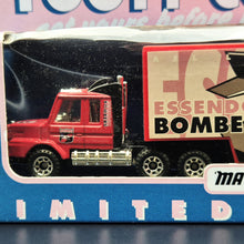 Load image into Gallery viewer, Matchbox 1995 Scania T142 Cargo Truck Red Essendon Bombers Footy Convoys