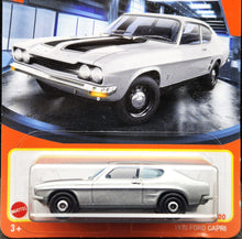Load image into Gallery viewer, Matchbox 2021 1970 Ford Capri Silver #18 MBX Showroom New Long Card
