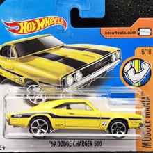Load image into Gallery viewer, Hot Wheels 2017 '69 Dodge Charger 500 Yellow #95 Muscle Mania 6/10 New