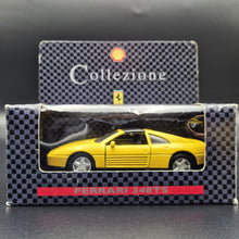 Load image into Gallery viewer, Maisto 1992 Ferrari 348 TS Yellow 1:38 Shell Collezione Die Cast Car