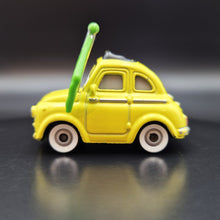 Load image into Gallery viewer, Disney Pixar Cars Mini Racers - Luigi - Fiat 500 Yellow Diecast Car