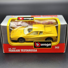 Load image into Gallery viewer, Bburago 1984 Ferrari Testarossa Yellow #4157 1:43 Die Cast 4100 Series