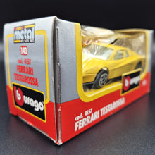 Load image into Gallery viewer, Bburago 1984 Ferrari Testarossa Yellow #4157 1:43 Die Cast 4100 Series