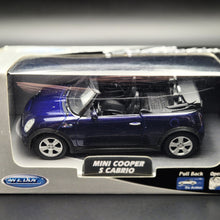 Load image into Gallery viewer, Welly 2010 Mini Cooper S Cabrio Purple #42359 1:36 Collection Series