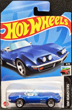 Load image into Gallery viewer, Hot Wheels 2023 '72 Stingray Convertible Blue #132 HW Roadsters 8/10 New Long Card