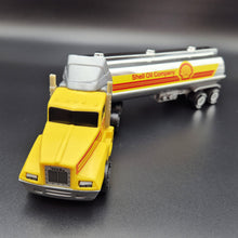 Load image into Gallery viewer, Tonka 1992 Big Rig Shell Oil Tanker Semi Truck & Trailer Yellow Tonka Big Rig Series - #96045