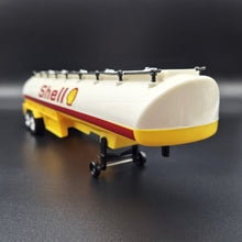 Load image into Gallery viewer, 1993 Hot Wheels Mighty Rig Shell Oil Tanker Semi Truck & Trailer Yellow