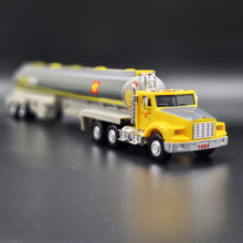 Load image into Gallery viewer, 1994 Shell Silverado Toy Tanker Truck Shell Oil Tanker Semi Truck & Trailer Yellow