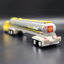 Load image into Gallery viewer, 1994 Shell Silverado Toy Tanker Truck Shell Oil Tanker Semi Truck & Trailer Yellow
