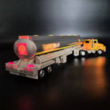 Load image into Gallery viewer, 1994 Shell Silverado Toy Tanker Truck Shell Oil Tanker Semi Truck & Trailer Yellow