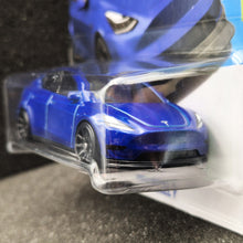 Load image into Gallery viewer, Hot Wheels 2024 Tesla Model Y Blue #15 HW Green Speed 3/10 New