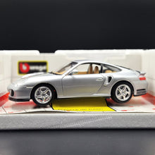 Load image into Gallery viewer, Bburago 1999 Porsche 911 996 Turbo Coupe Silver #33067 Gold Collection 1:18 Die Cast Car