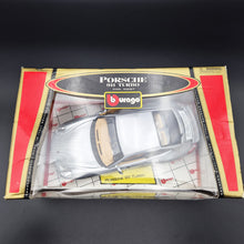 Load image into Gallery viewer, Bburago 1999 Porsche 911 996 Turbo Coupe Silver #33067 Gold Collection 1:18 Die Cast Car