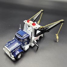 Load image into Gallery viewer, Matchbox 1986 Peterbilt Wrecker Truck K-121 Dark Blue Super Kings
