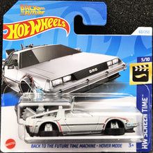 Load image into Gallery viewer, Hot Wheels 2024 Back To The Future Time Machine Matte Silver #60 HW Screen Time 3/10 New