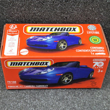 Load image into Gallery viewer, Matchbox 2023 Porsche 911 Carrera Cabriolet Blue MBX Highway #79 New Sealed Box