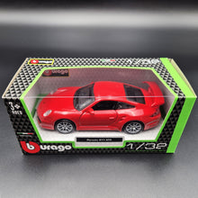 Load image into Gallery viewer, Bburago 2009 Porsche 911 GT2 Red 1:32 Die Cast Car