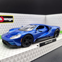 Load image into Gallery viewer, Bburago 2017 Ford GT Dark Blue 1:32 Die Cast Car