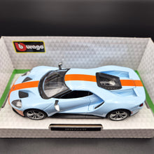 Load image into Gallery viewer, Bburago 2019 Ford GT Gulf Blue 1:32 Die Cast Car