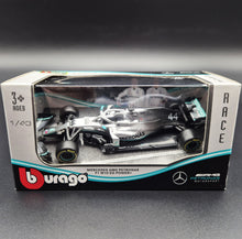 Load image into Gallery viewer, Bburago 2019 Mercedes AMG Petronas Formula 1 W10 Lewis Hamilton #44 1:43