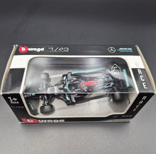 Load image into Gallery viewer, Bburago 2021 Mercedes AMG Petronas Formula 1 W12 Lewis Hamilton #44 1:43