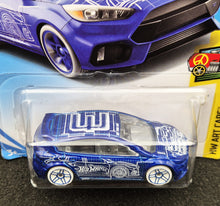Load image into Gallery viewer, Hot Wheels 2018 Ford Focus RS Blue #276 HW Art Cars 3/10 New Long Card