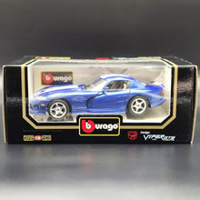 Load image into Gallery viewer, Bburago 1996 Dodge Viper GTS Coupe Blue #3030 1:18 Die Cast Car