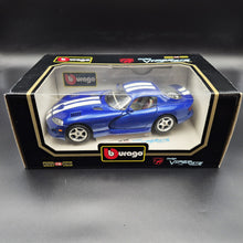Load image into Gallery viewer, Bburago 1996 Dodge Viper GTS Coupe Blue #3030 1:18 Die Cast Car