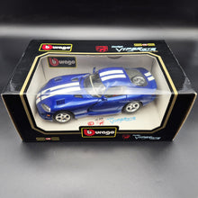 Load image into Gallery viewer, Bburago 1996 Dodge Viper GTS Coupe Blue #3030 1:18 Die Cast Car