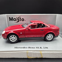 Load image into Gallery viewer, Maisto 1996 Mercedes-Benz SLK 230 Cabriolet Red #31838 1:18 Die Cast Car