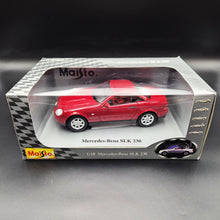 Load image into Gallery viewer, Maisto 1996 Mercedes-Benz SLK 230 Cabriolet Red #31838 1:18 Die Cast Car