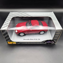 Load image into Gallery viewer, Maisto 1996 Mercedes-Benz SLK 230 Cabriolet Red #31838 1:18 Die Cast Car