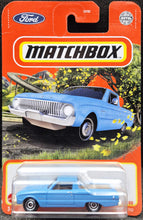 Load image into Gallery viewer, Matchbox 2021 1961 Ford Ranchero Sky Blue #96 MBX Highway New Long Card