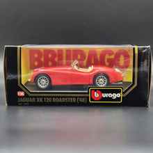 Load image into Gallery viewer, Bburago Jaguar XK120 Roadster (1948) Red #1502 1:24 Die Cast Car