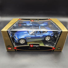 Load image into Gallery viewer, Bburago BMW M Roadster 1996 Blue #3349 1:18 Gold Collection Die Cast Car