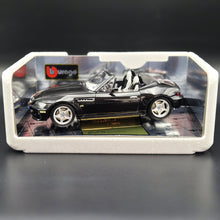 Load image into Gallery viewer, Bburago BMW M Roadster 1996 Black #3359 1:18 Gold Collection Die Cast Car