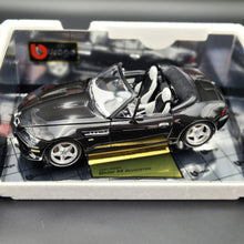 Load image into Gallery viewer, Bburago BMW M Roadster 1996 Black #3359 1:18 Gold Collection Die Cast Car