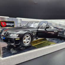 Load image into Gallery viewer, Bburago BMW M Roadster 1996 Black #3359 1:18 Gold Collection Die Cast Car