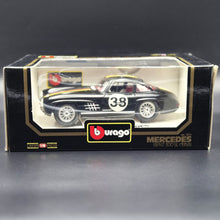 Load image into Gallery viewer, Bburago Mercedes-Benz 300 SL (1954) Gullwing Black #3015 1:18 Die Cast Car