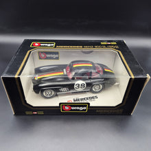 Load image into Gallery viewer, Bburago Mercedes-Benz 300 SL (1954) Gullwing Black #3015 1:18 Die Cast Car