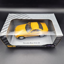 Load image into Gallery viewer, Maisto 1996 Mercedes-Benz SLK 230 Cabriolet Yellow #31838 1:18 Die Cast Car